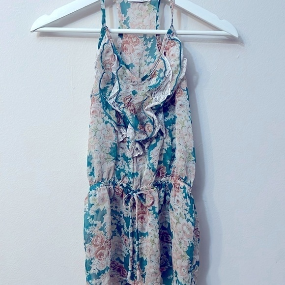 Lush Tops - Lush see thru top sleeves size S lightweight boho flower spring sheer romantic